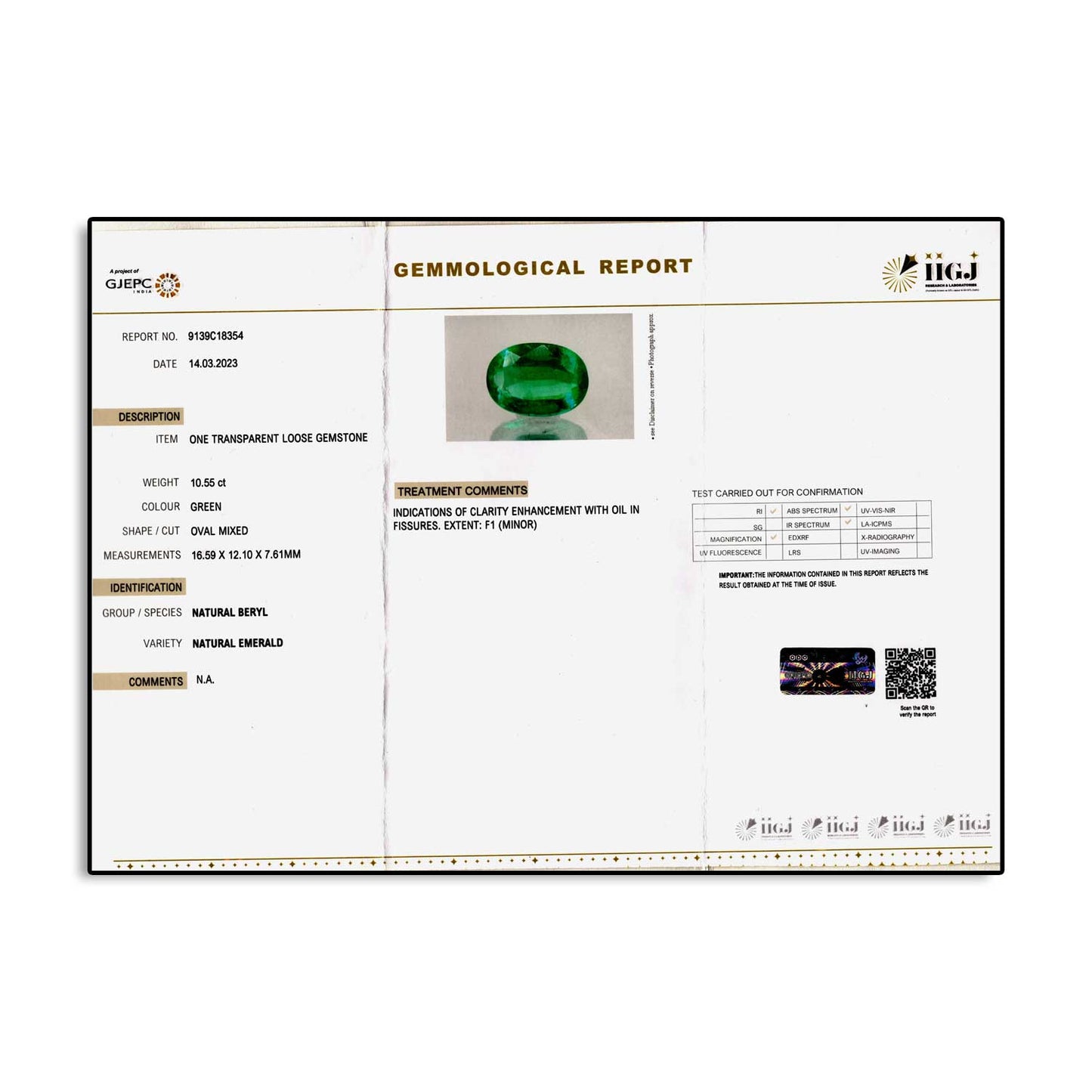 Emerald (Panna) 10.55 Carat