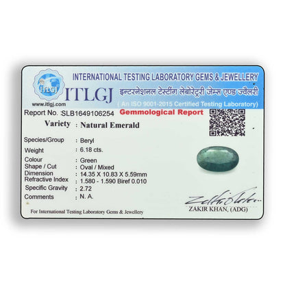Zambian Emerald (Panna) Stone 6.18 Carat