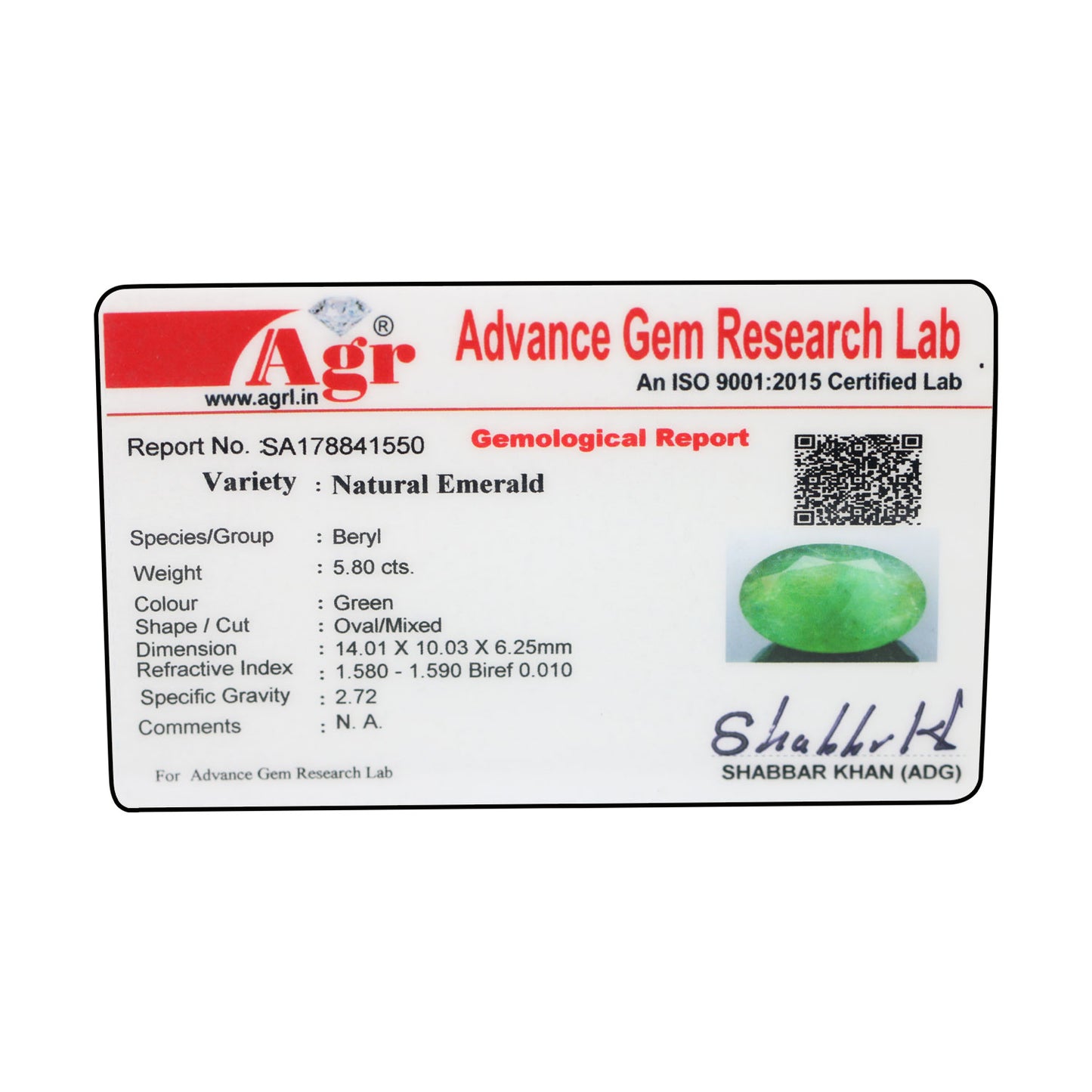 Zambian Emerald (Panna) - 5.8 Carat