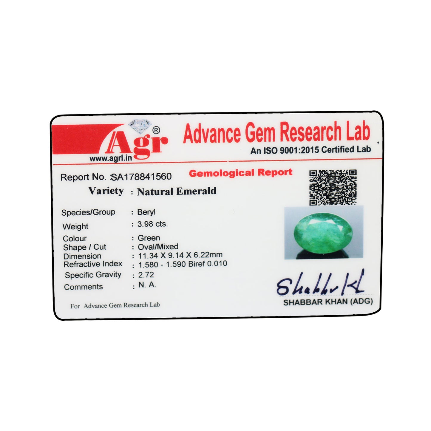 Zambian Emerald (Panna) - 3.98 Carat