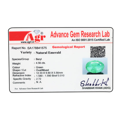 Zambian Emerald (Panna) - 4.56 Carat