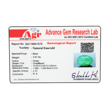 Zambian Emerald (Panna) - 3.87 Carat