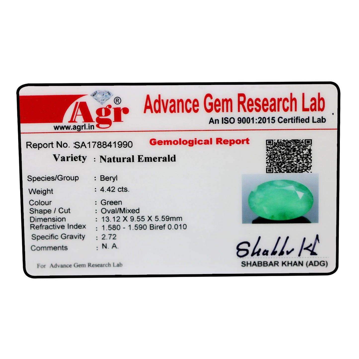 Brazil Emerald (Panna) - 4.42 Carat