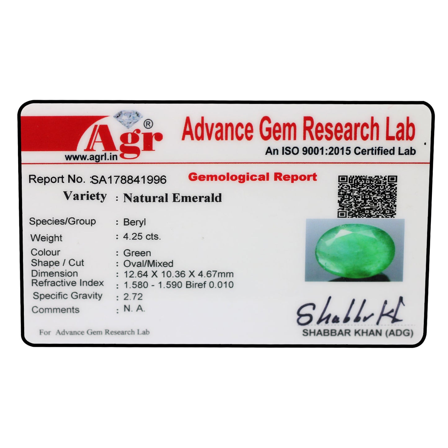 Brazil Emerald (Panna) - 4.25 Carat