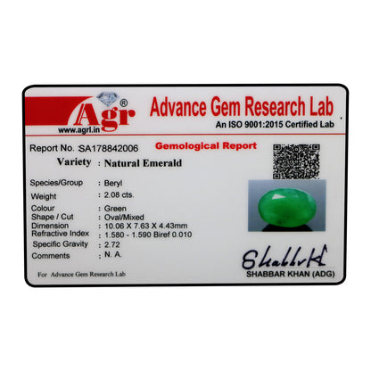 Brazil Emerald (Panna) - 2.08 Carat