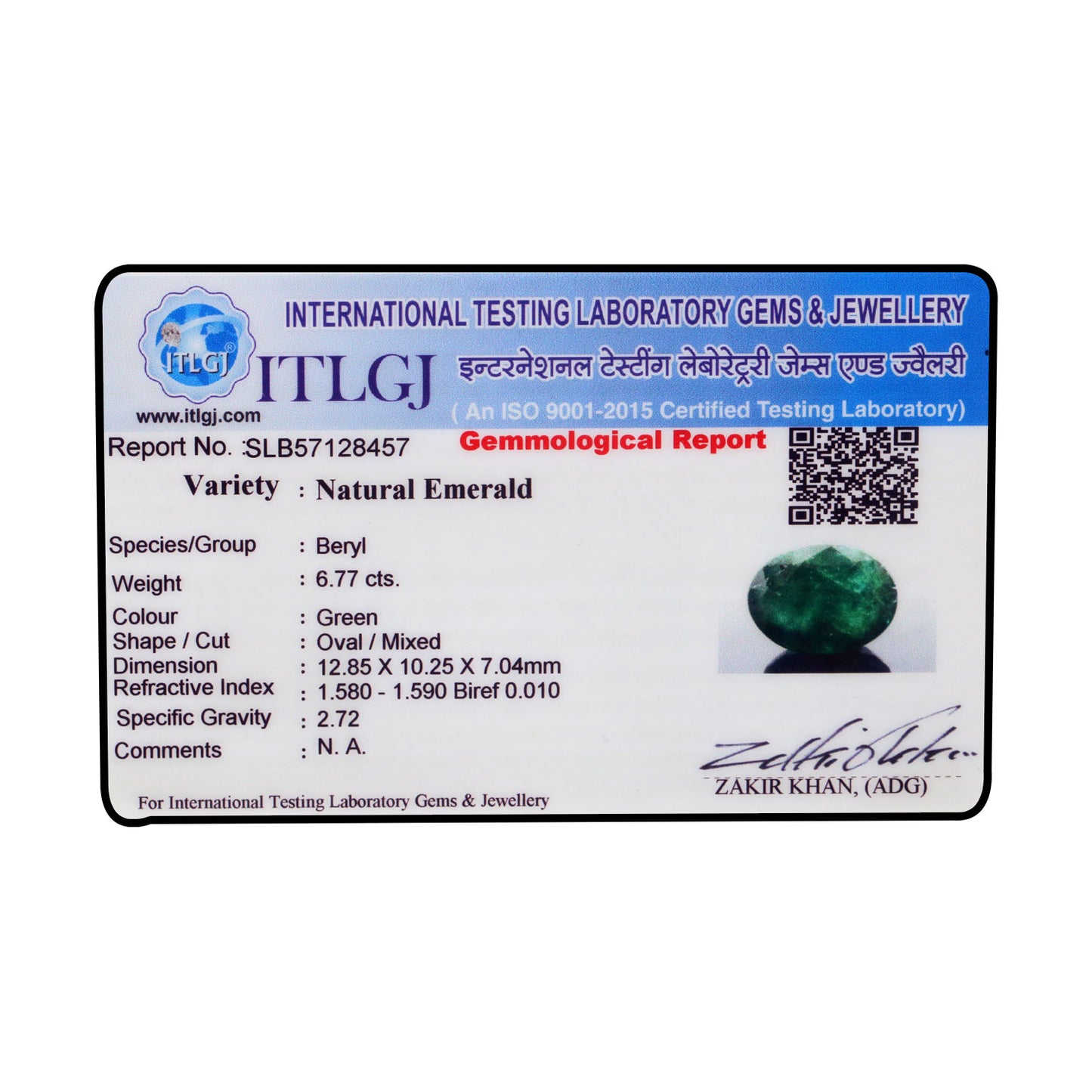 Brazil Emerald (Panna) - 6.77 Carat