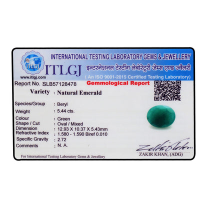 Brazil Emerald (Panna) - 5.44 Carat