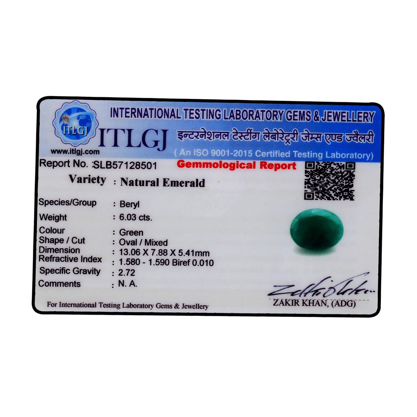 Brazil Emerald (Panna) - 6.03 Carat