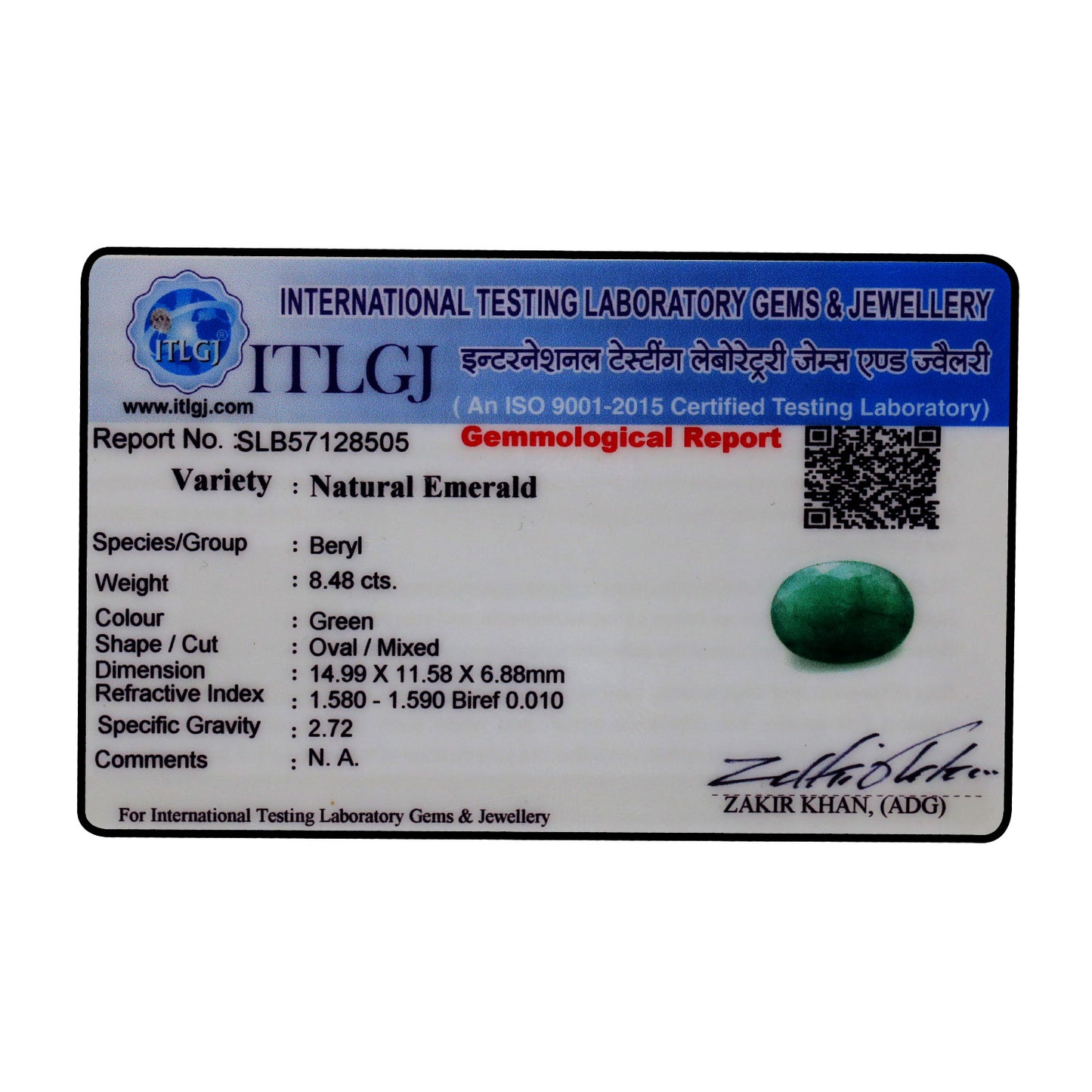 Brazil Emerald (Panna) - 8.48 Carat