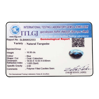 Irani Turquoise (Firoza) 16.56 Carat