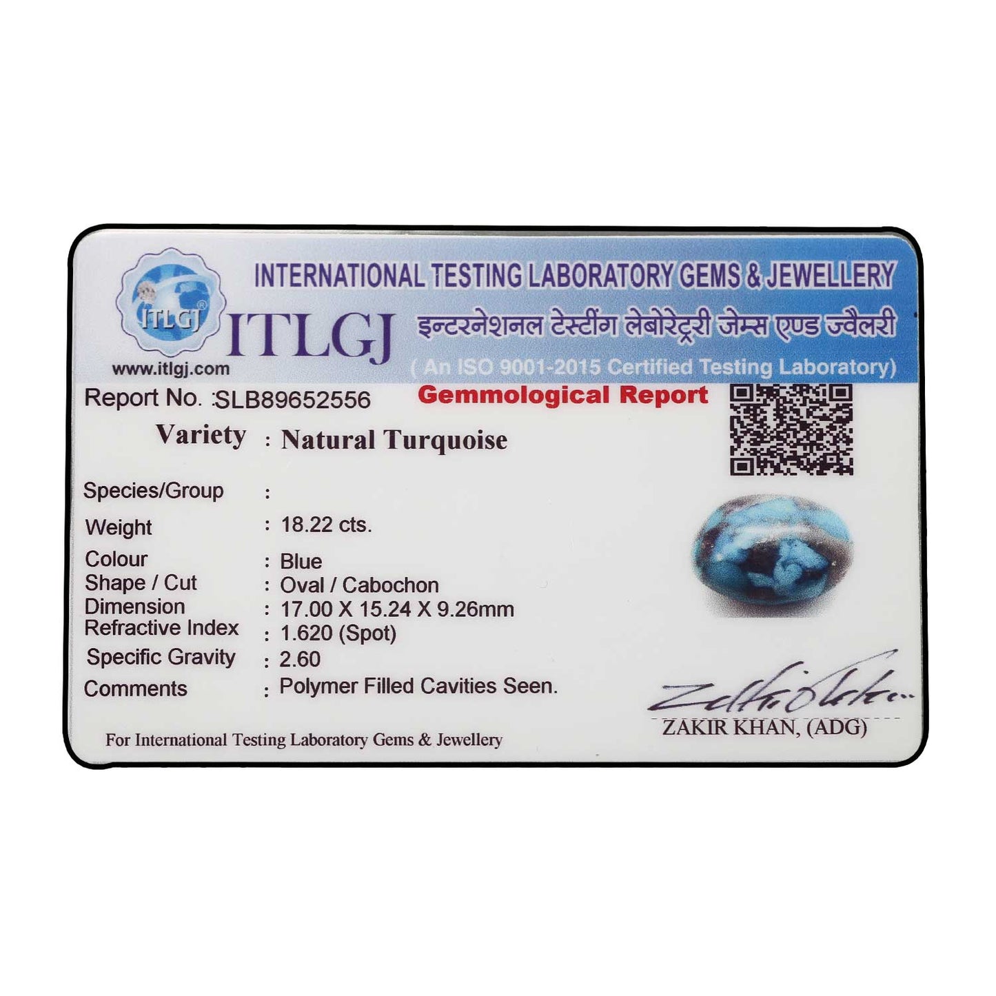 Irani Turquoise (Firoza) 18.22 Carat