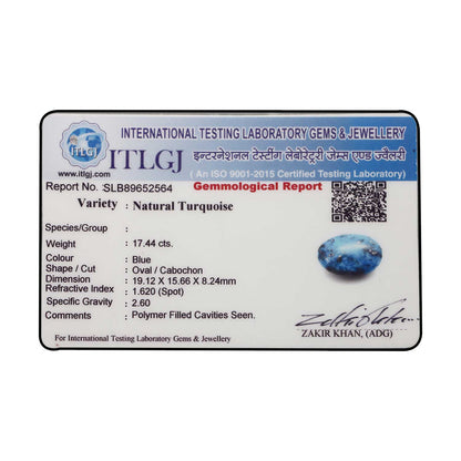 Irani Turquoise (Firoza) 17.44 Carat