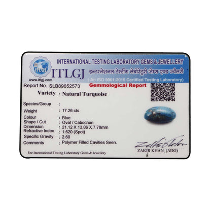 Irani Turquoise (Firoza) 17.26 Carat