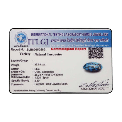 Irani Turquoise (Firoza) 37.63 Carat