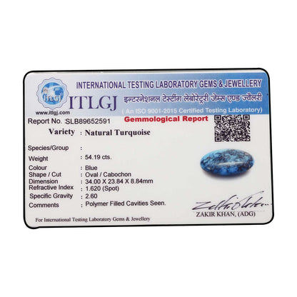 Irani Turquoise (Firoza) 54.19 Carat