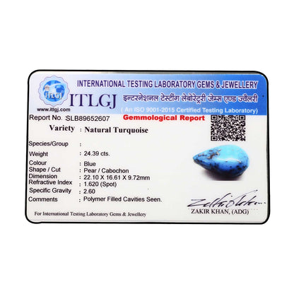 Irani Turquoise (Firoza) 24.39 Carat
