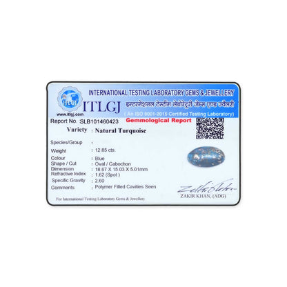 Irani Turquoise (Firoza) 12.85 Carat