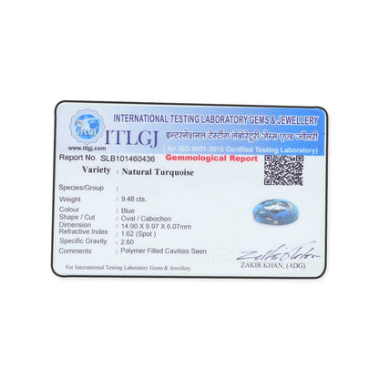 Irani Turquoise (Firoza) 9.48 Carat