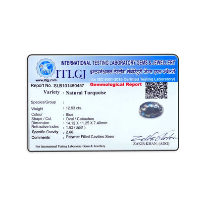 Irani Turquoise (Firoza) 12.53 Carat