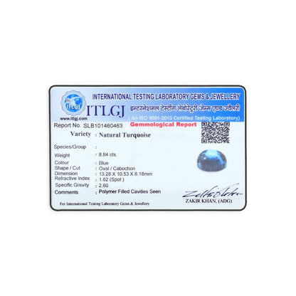 Irani Turquoise (Firoza) 8.84 Carat