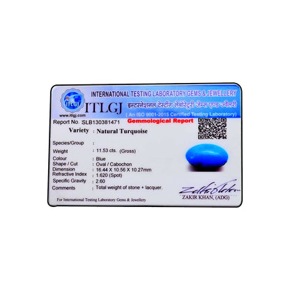 Arizona Turquoise (Firoza) 11.53 Carat