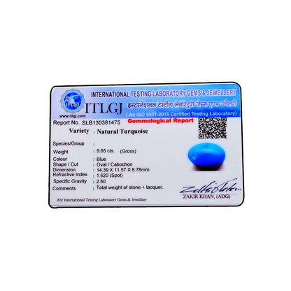 Arizona Turquoise (Firoza) 9.65 Carat