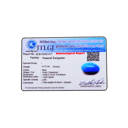 Arizona Turquoise (Firoza) 8.13 Carat