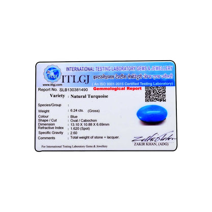 Arizona Turquoise (Firoza) 6.24 Carat
