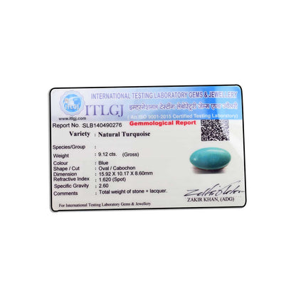 Arizona Turquoise (Firoza) 9.12 Carat