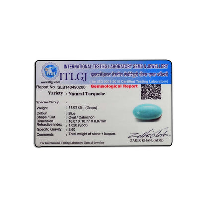 Arizona Turquoise (Firoza) 11.03 Carat