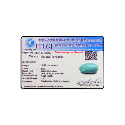 Arizona Turquoise (Firoza) 13.76 Carat