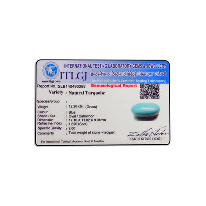 Arizona Turquoise (Firoza) 12.26 Carat