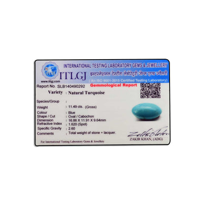 Arizona Turquoise (Firoza) 11.49 Carat