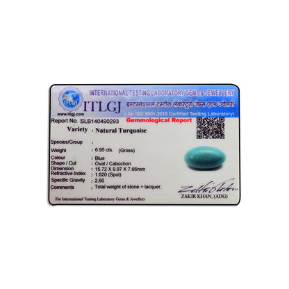 Arizona Turquoise (Firoza) 6.95 Carat