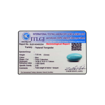 Arizona Turquoise (Firoza) 7.03 Carat