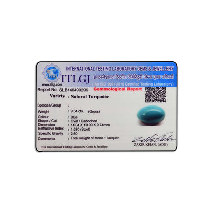 Arizona Turquoise (Firoza) 9.34 Carat
