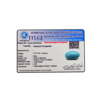 Arizona Turquoise (Firoza) 11.21 Carat