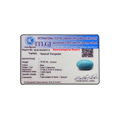 Arizona Turquoise (Firoza) 15.02 Carat