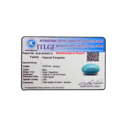 Arizona Turquoise (Firoza) 10.42 Carat