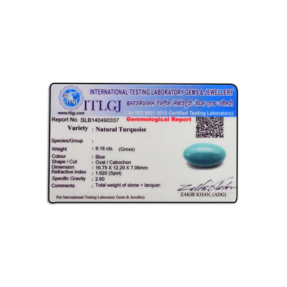 Arizona Turquoise (Firoza) 9.18 Carat