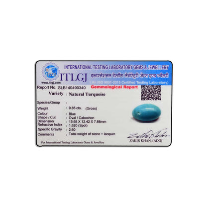 Arizona Turquoise (Firoza) 9.85 Carat