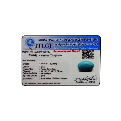 Arizona Turquoise (Firoza) 5.93 Carat