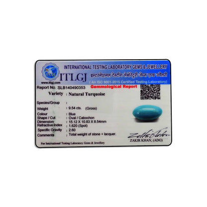 Arizona Turquoise (Firoza) 9.54 Carat