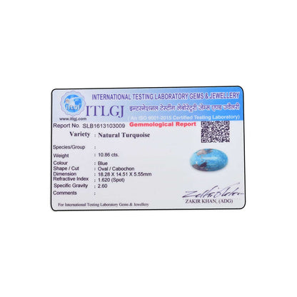 Irani Turquoise (Firoza) 10.86 Carat