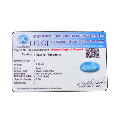 Irani Turquoise (Firoza) 9.28 Carat