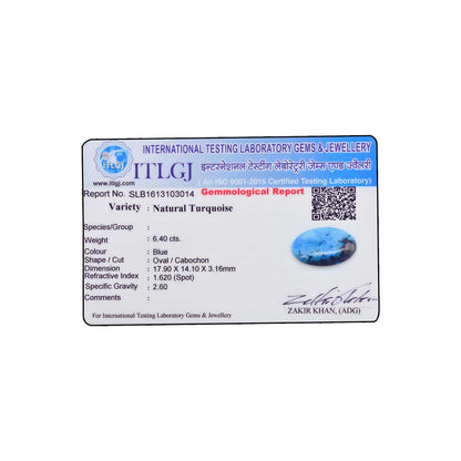 Irani Turquoise (Firoza) 6.4 Carat
