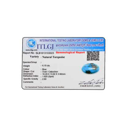 Irani Turquoise (Firoza) 6.15 Carat