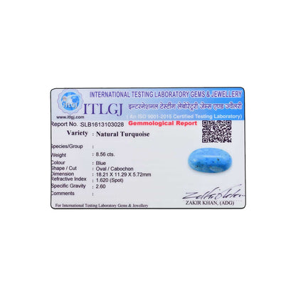 Irani Turquoise (Firoza) 8.56 Carat