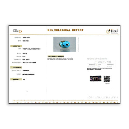 Irani Turquoise (Firoza) 29.39 Carat