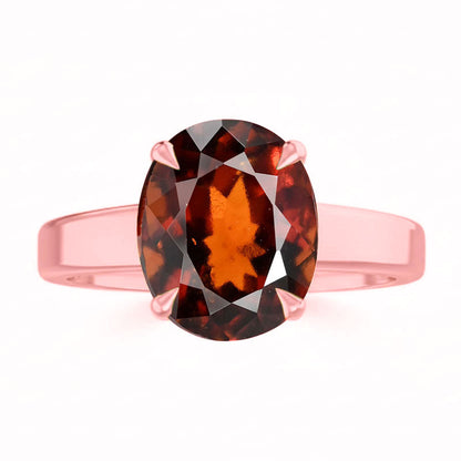 Gomed (Special Quality) Rose Gold Classic Solitaire Ring (R2)